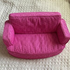 American Girl Pink Circular Pattern Sofa 18” doll couch